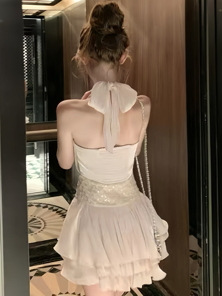 【dress】2WAYホルターネックミニワンピース　K0597