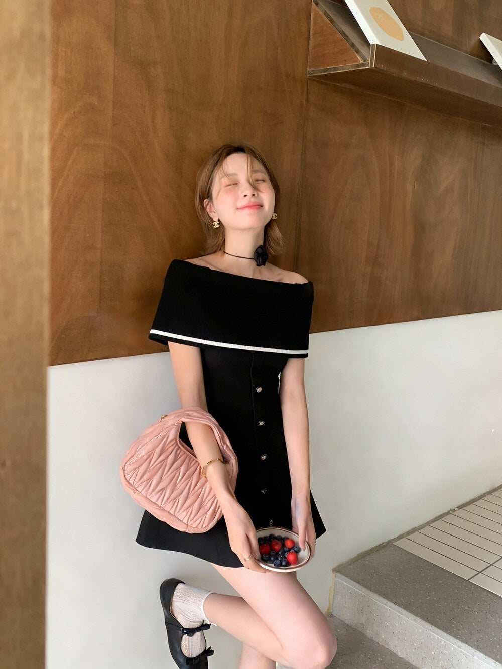 【dress】オフショルミニワンピース　K0592
