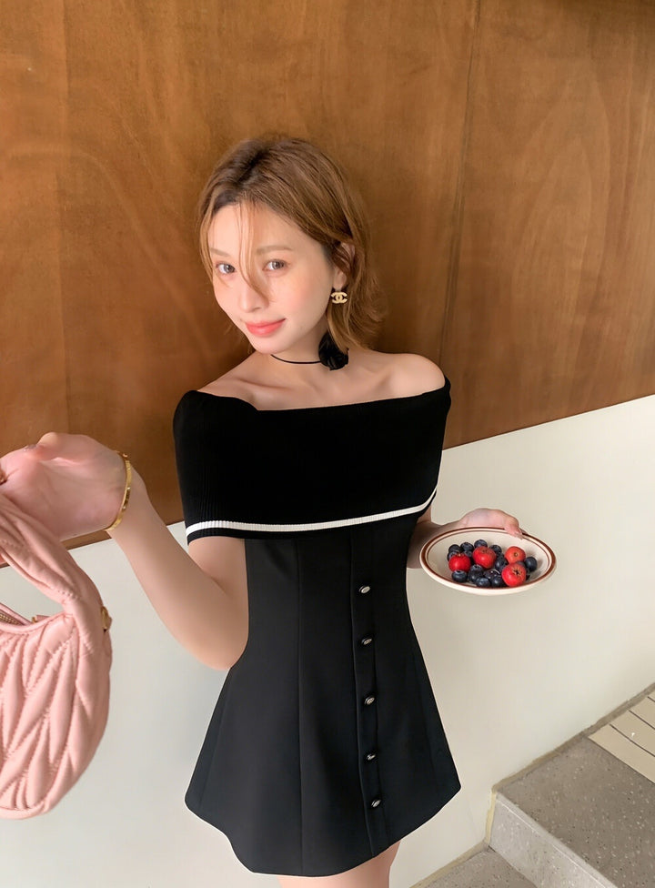 【dress】オフショルミニワンピース　K0592