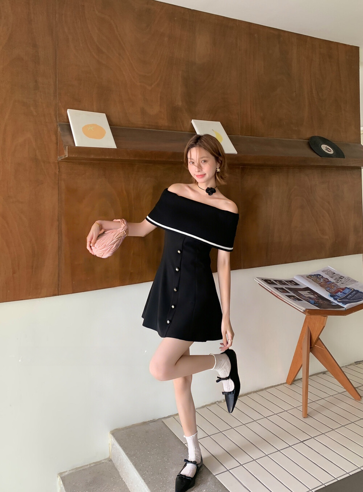 【dress】オフショルミニワンピース　K0592