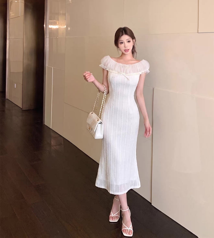 【dress】チュールドッキングマーメイドワンピース　K0602
