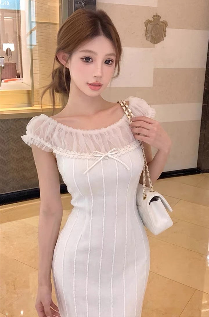 【dress】チュールドッキングマーメイドワンピース　K0602