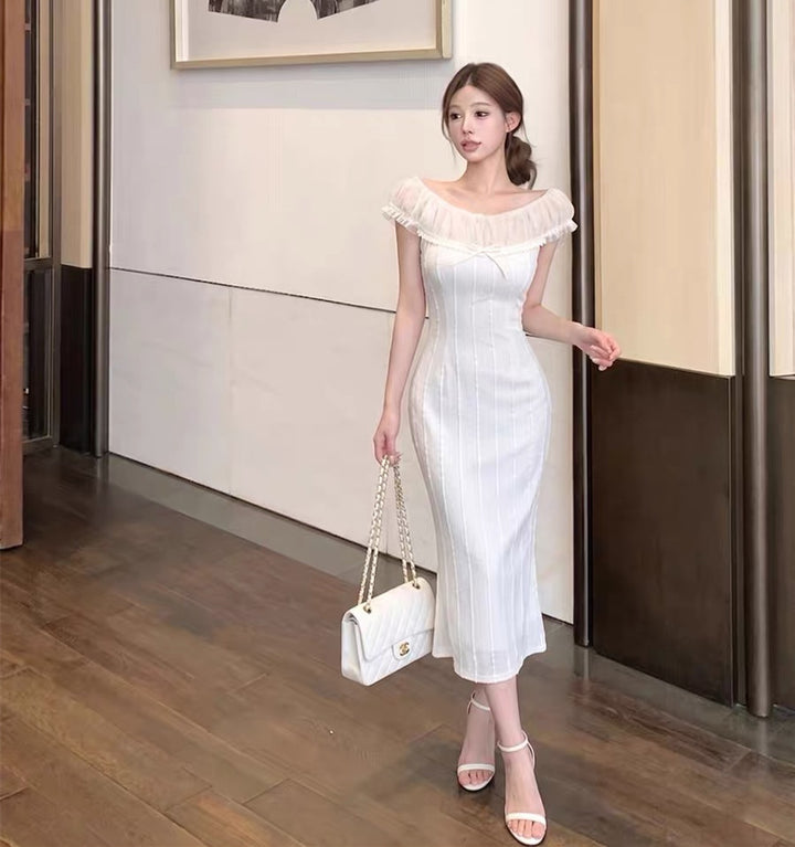 【dress】チュールドッキングマーメイドワンピース　K0602