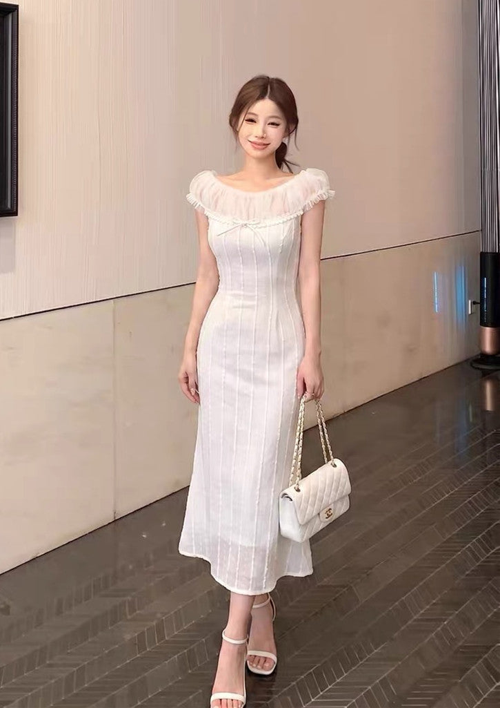 【dress】チュールドッキングマーメイドワンピース　K0602