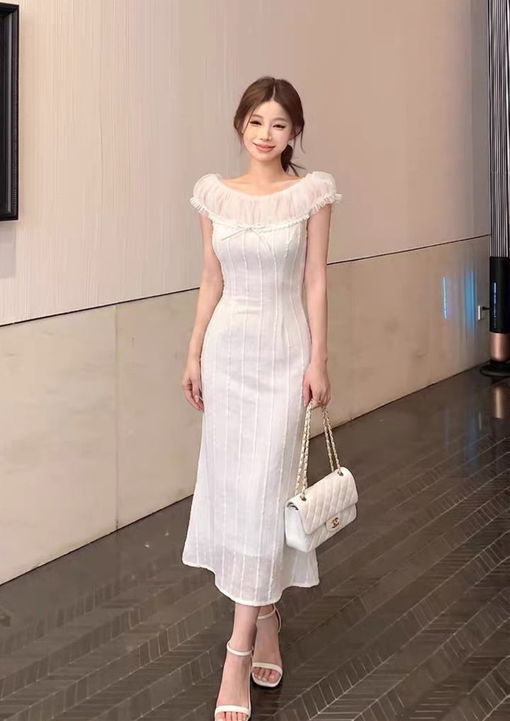【dress】チュールドッキングマーメイドワンピース　K0602
