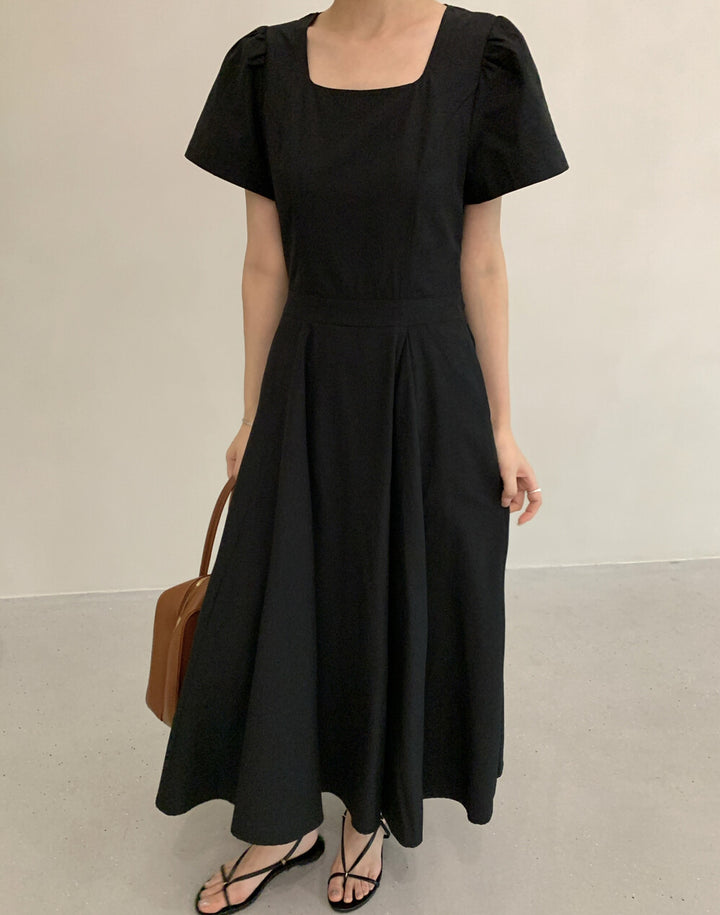 【dress】レースドッキングロングワンピース Q8649