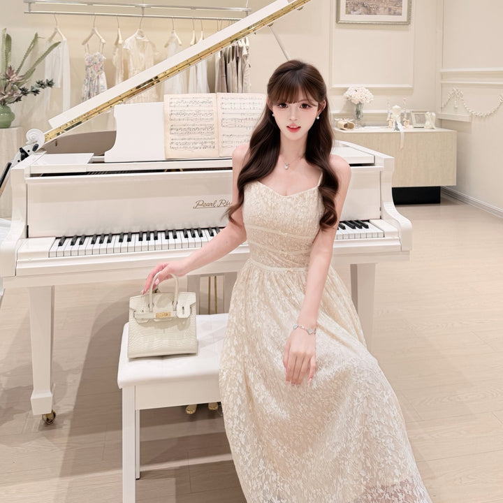 【dress】ウエストリボンレースワンピース　N3683