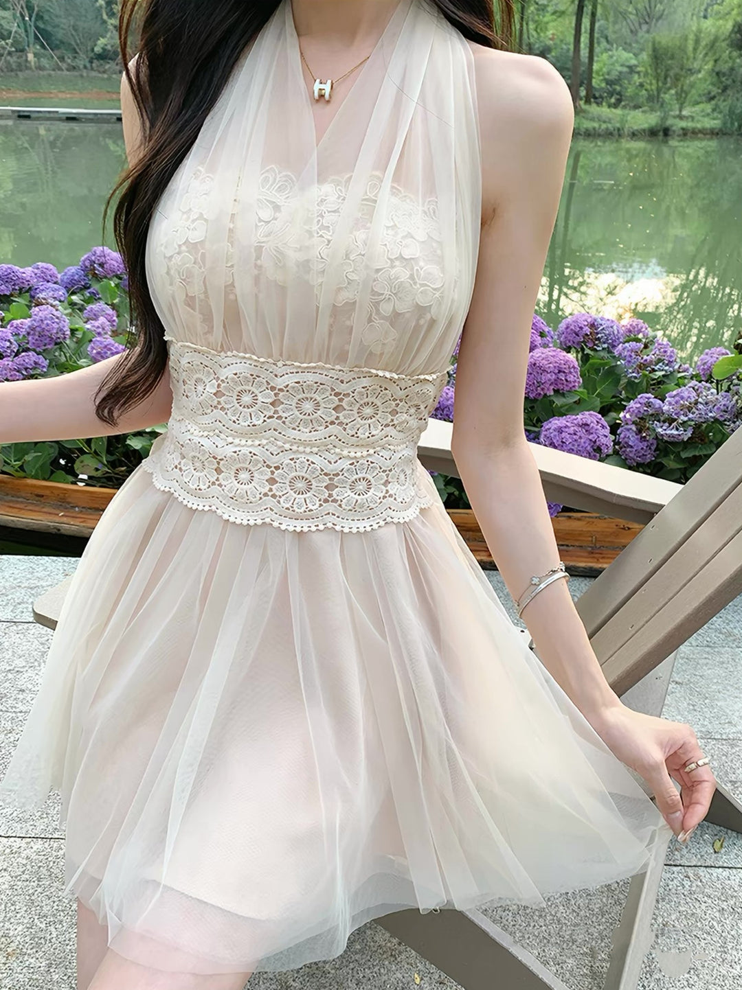 【dress】5wayチュールミニワンピース　N3686