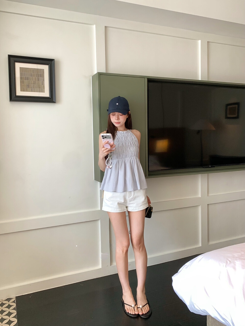 【tops】ホルターネックシャーリングトップス   N3688