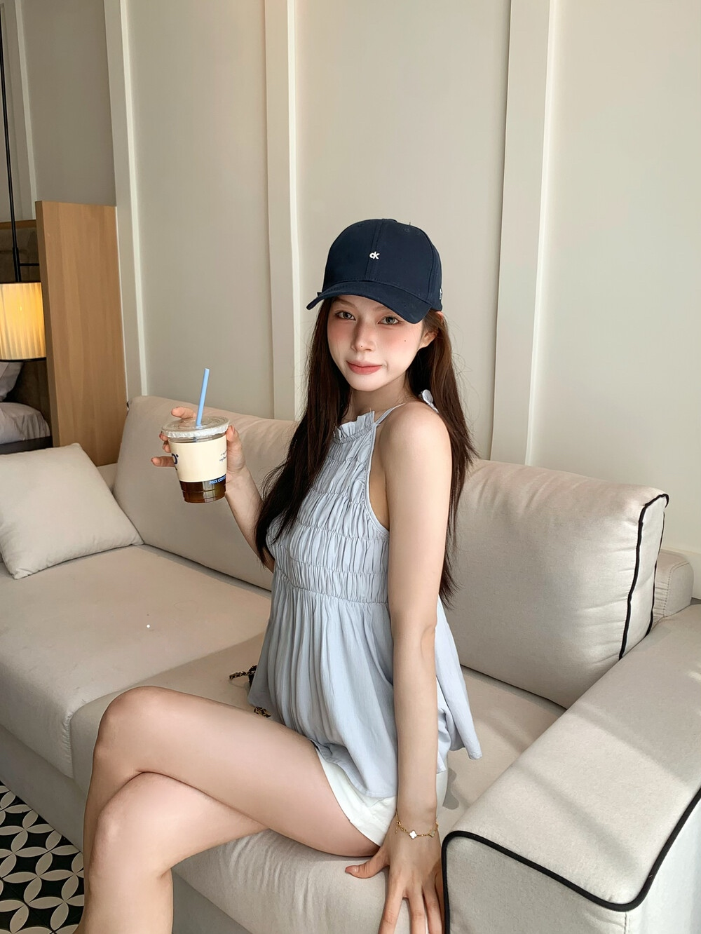 【tops】ホルターネックシャーリングトップス   N3688