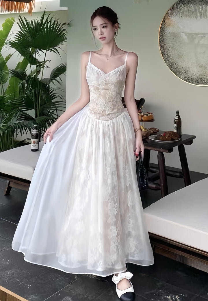 【dress】レースロングワンピース　K0606