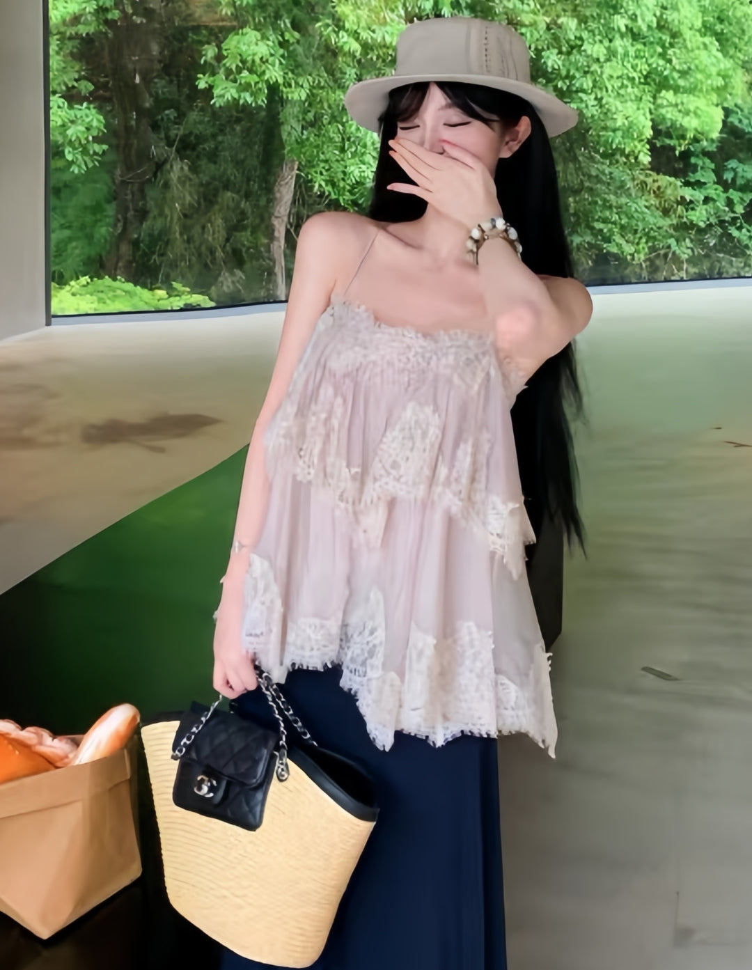 【tops】 ティアードキャミトップス  K0608