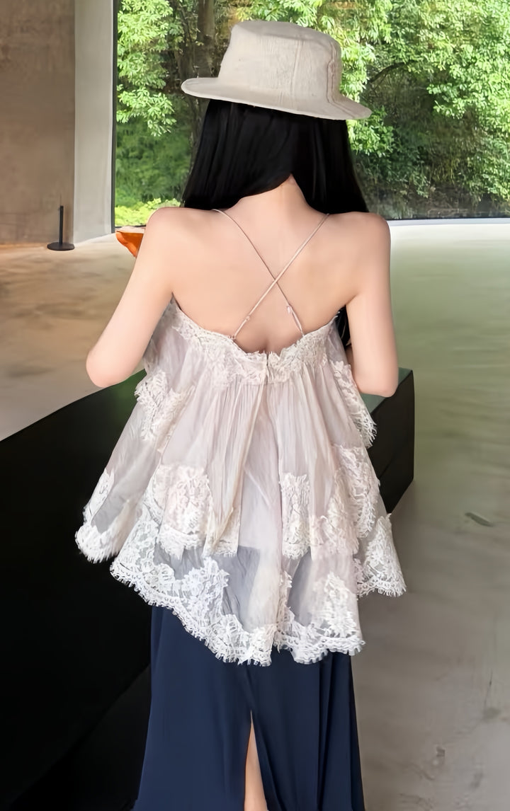 【tops】 ティアードキャミトップス  K0608