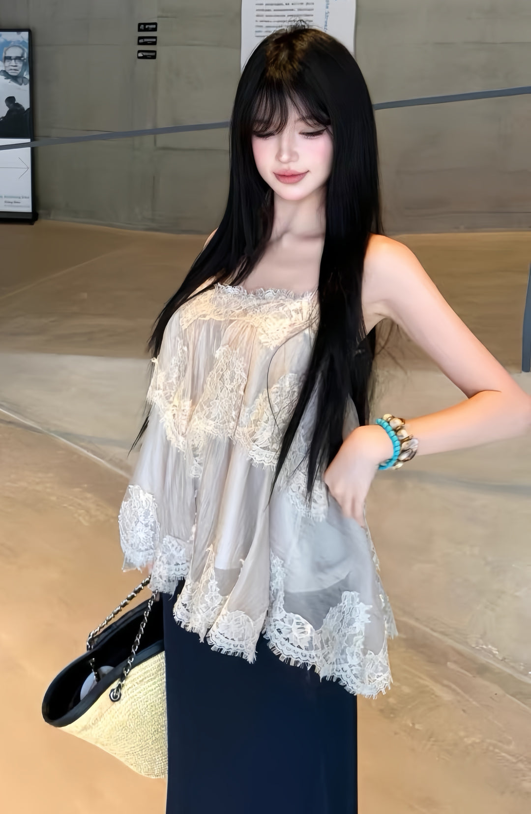 【tops】 ティアードキャミトップス  K0608