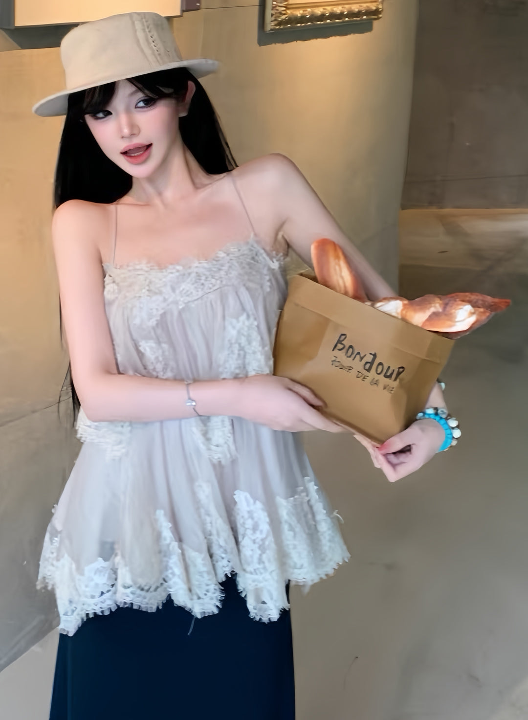 【tops】 ティアードキャミトップス  K0608
