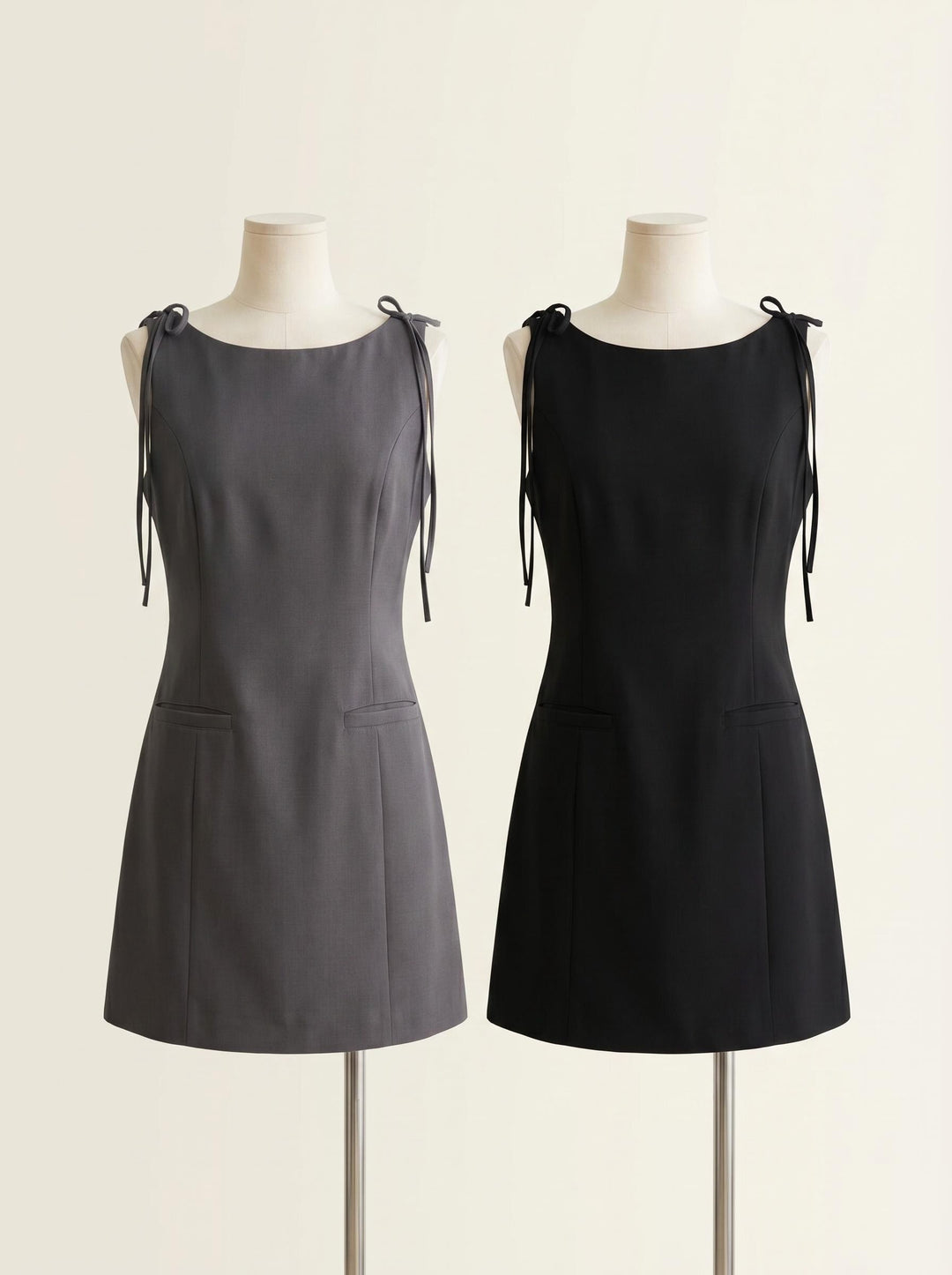 【dress】ショルダーリボンミニワンピース　N3696
