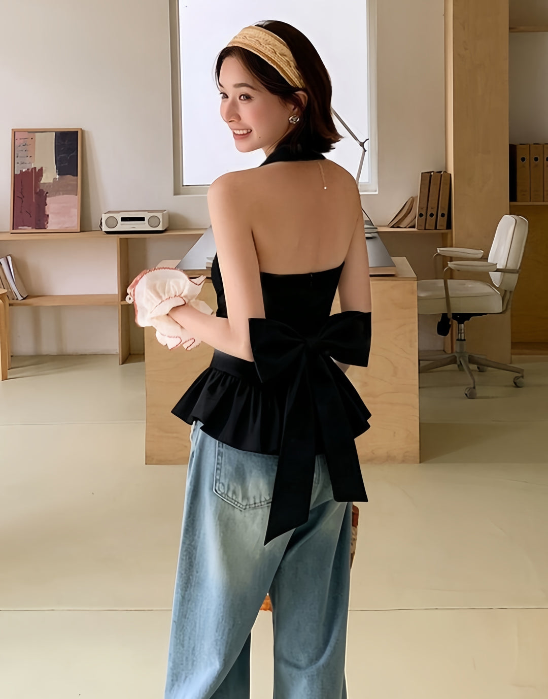 【tops】 ホルターネックフリルトップス  K0610
