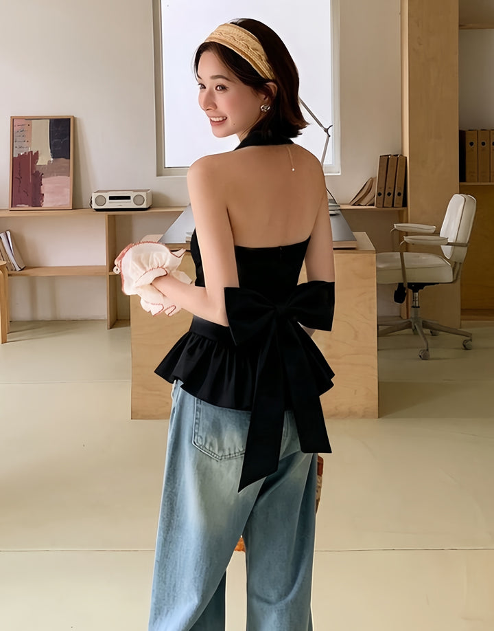 【tops】 ホルターネックフリルトップス  K0610