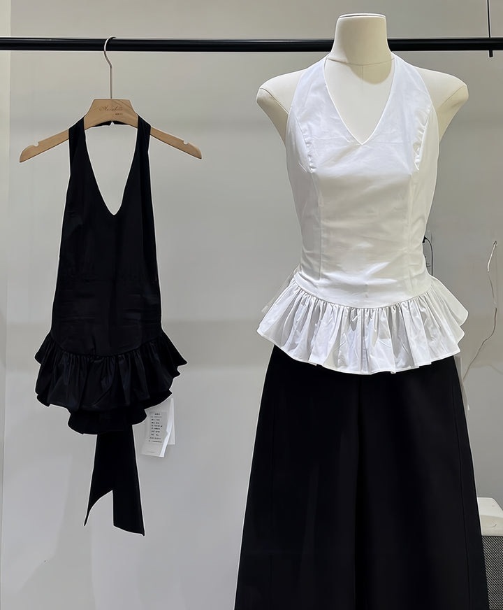【tops】 ホルターネックフリルトップス  K0610