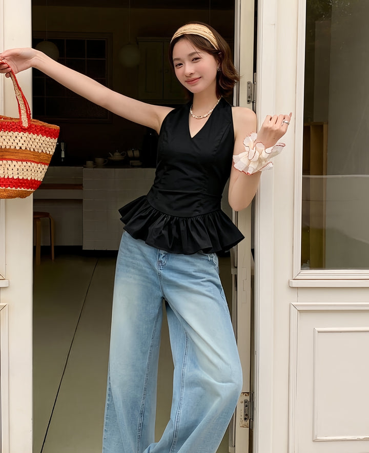 【tops】 ホルターネックフリルトップス  K0610