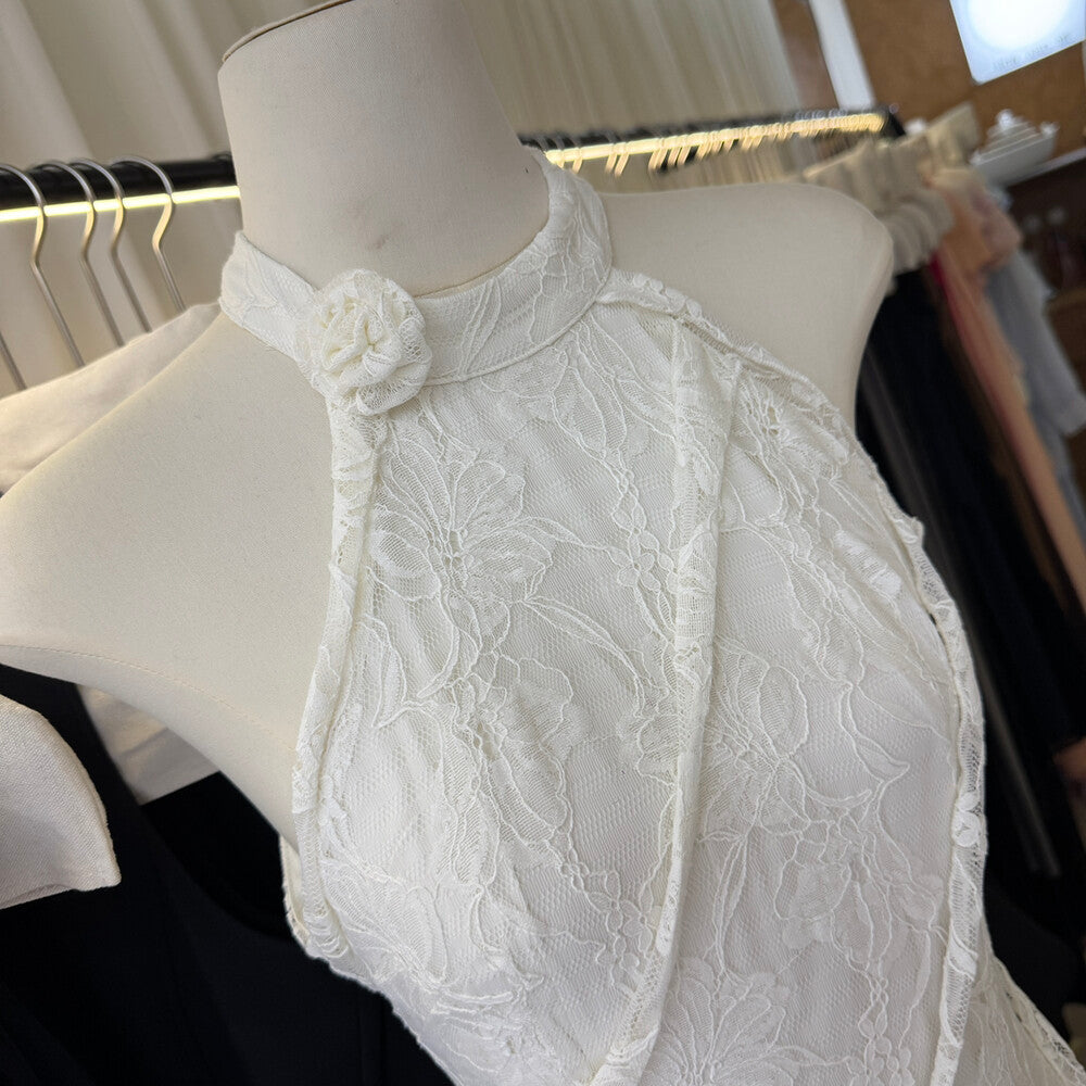 【dress】ホルターネックレースワンピース　N3698