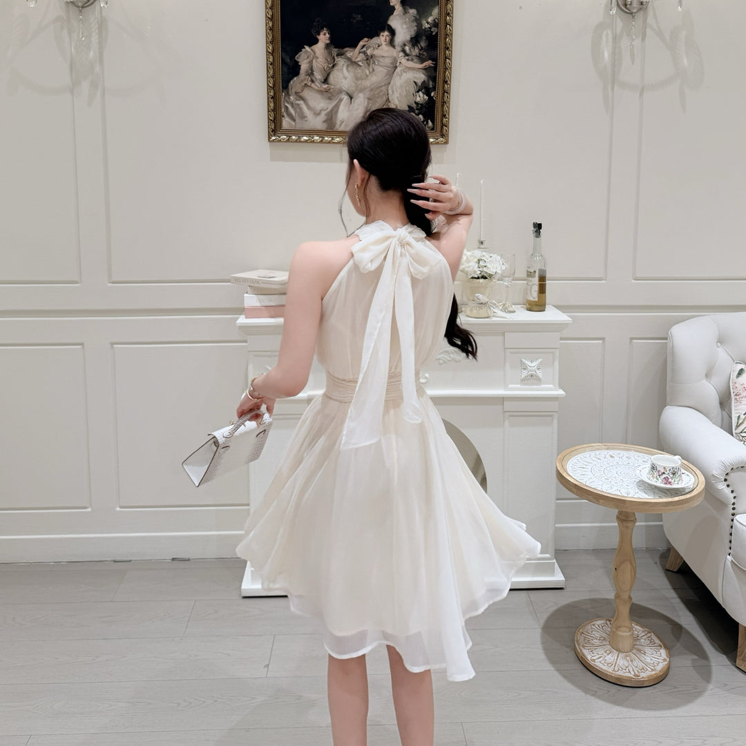 【dress】ラインストーン付きホルターネックワンピース　N3701