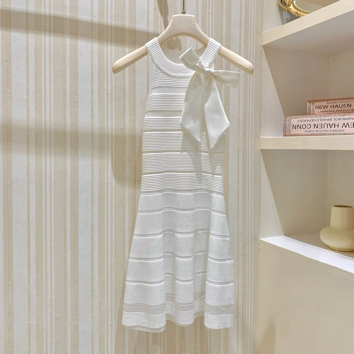 【dress】リボンシアードッキングミニワンピース　N3702