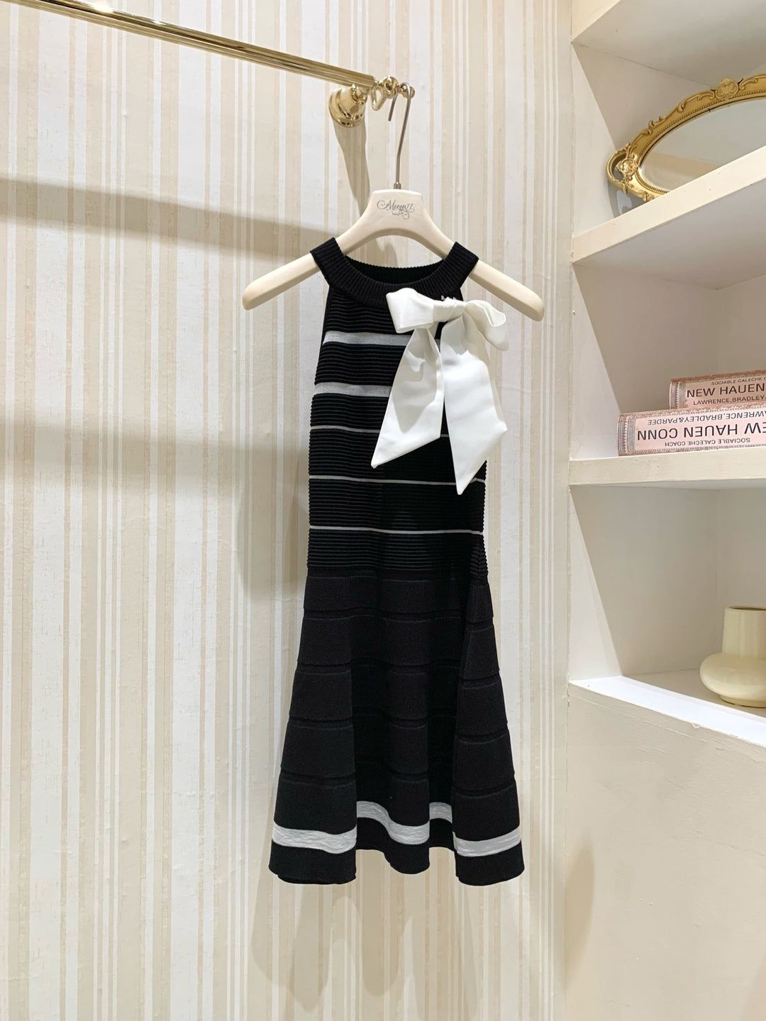 【dress】リボンシアードッキングミニワンピース　N3702