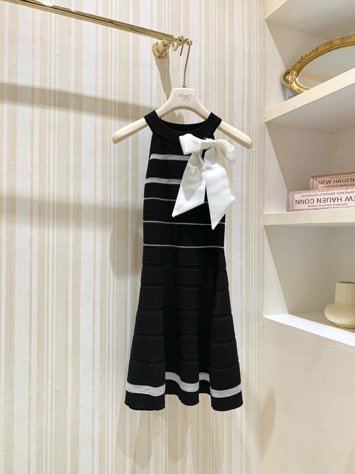 【dress】リボンシアードッキングミニワンピース　N3702