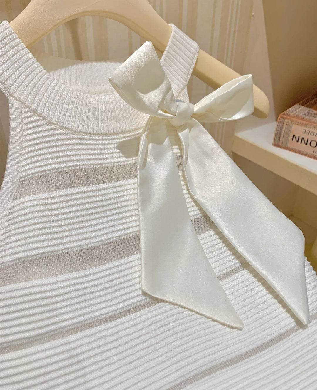 【dress】リボンシアードッキングミニワンピース　N3702