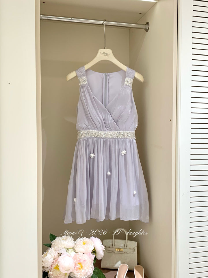 【dress】スパンコール付きミニワンピース　K0615