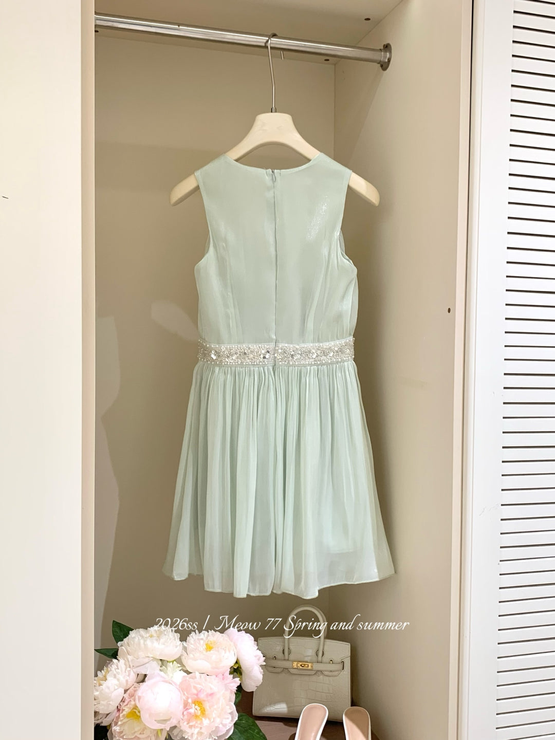 【dress】スパンコール付きミニワンピース　K0615