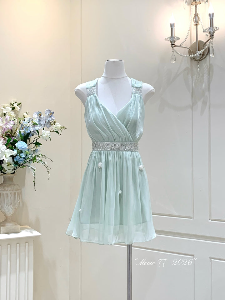 【dress】スパンコール付きミニワンピース　K0615