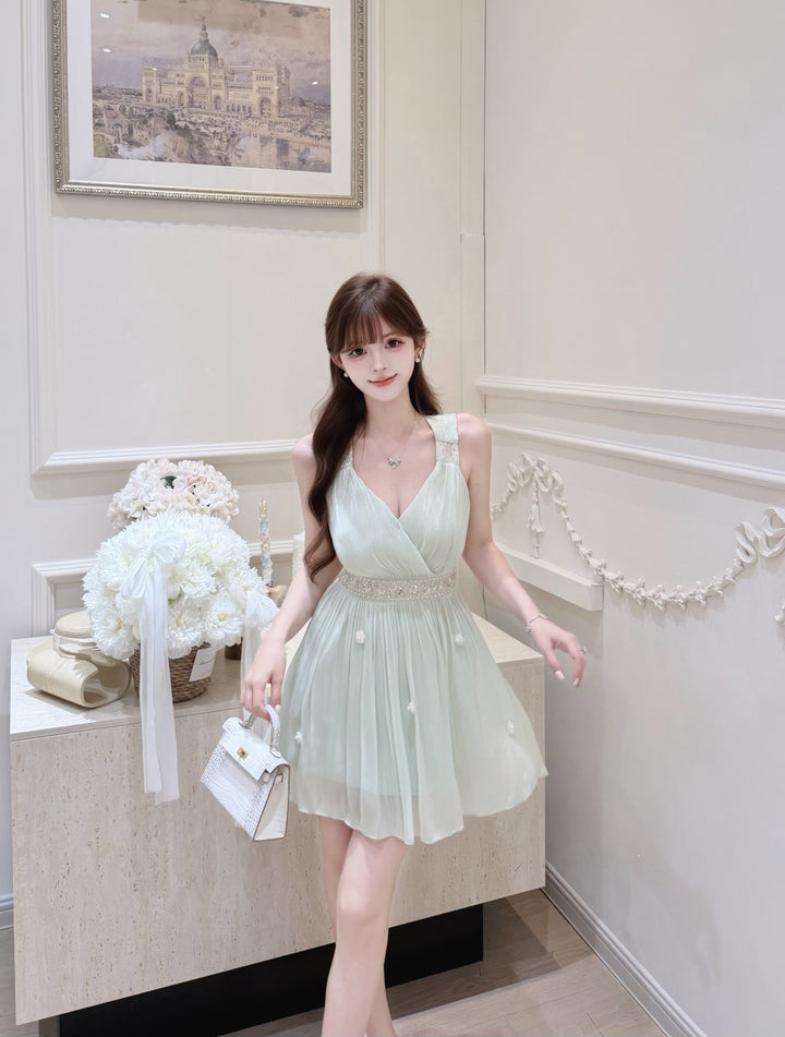 【dress】スパンコール付きミニワンピース　K0615