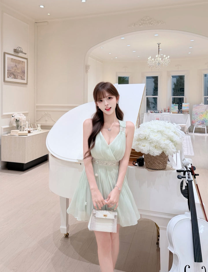 【dress】スパンコール付きミニワンピース　K0615