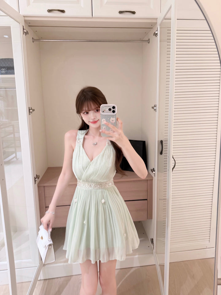 【dress】スパンコール付きミニワンピース　K0615