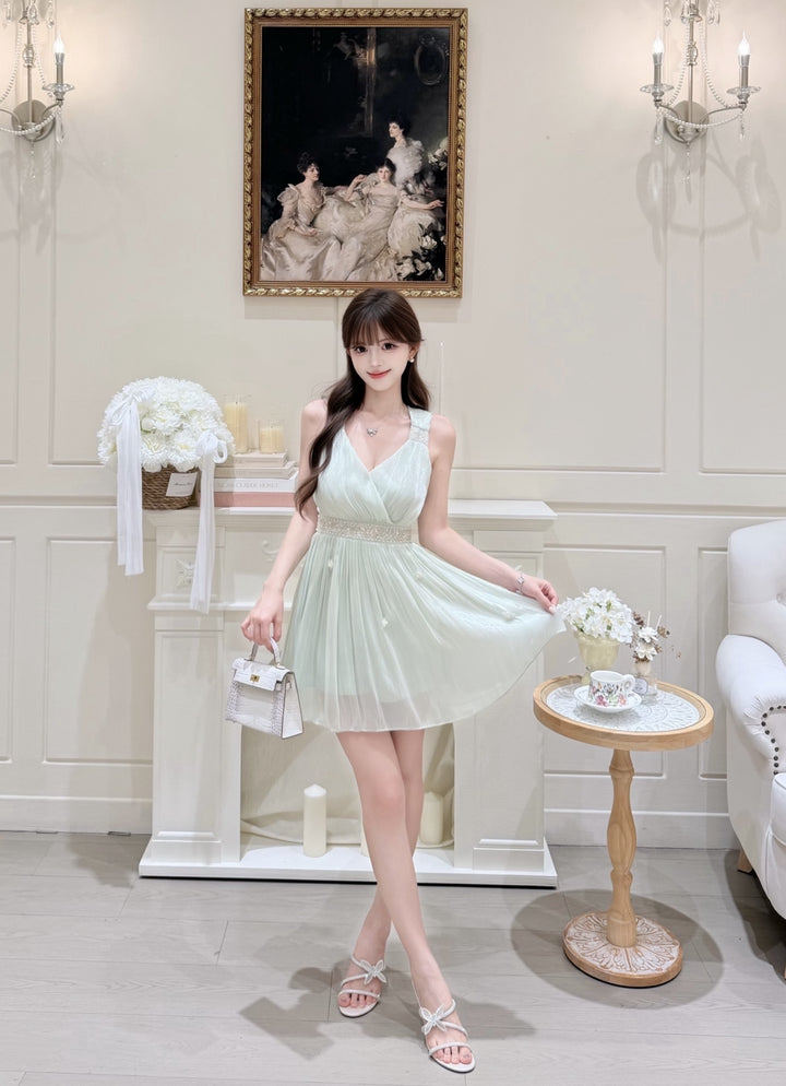 【dress】スパンコール付きミニワンピース　K0615