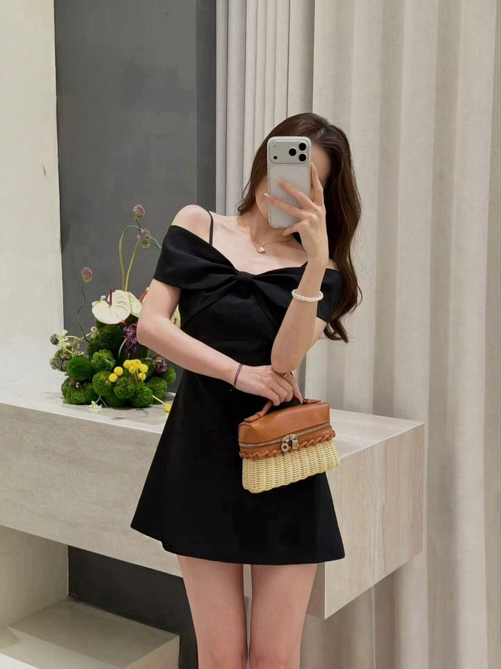 【dress】オフショルリボンミニワンピース　N3595