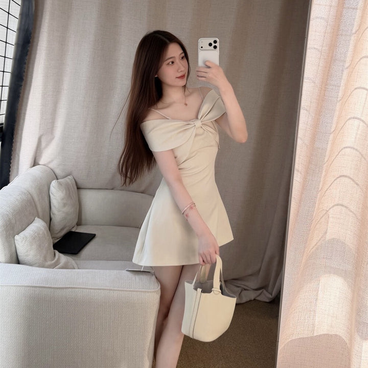 【dress】オフショルリボンミニワンピース　N3595