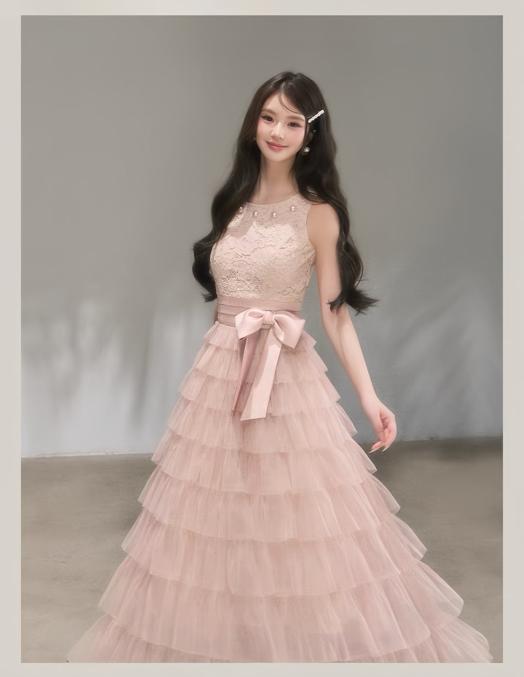 【dress】ティアードロングワンピース　K0620