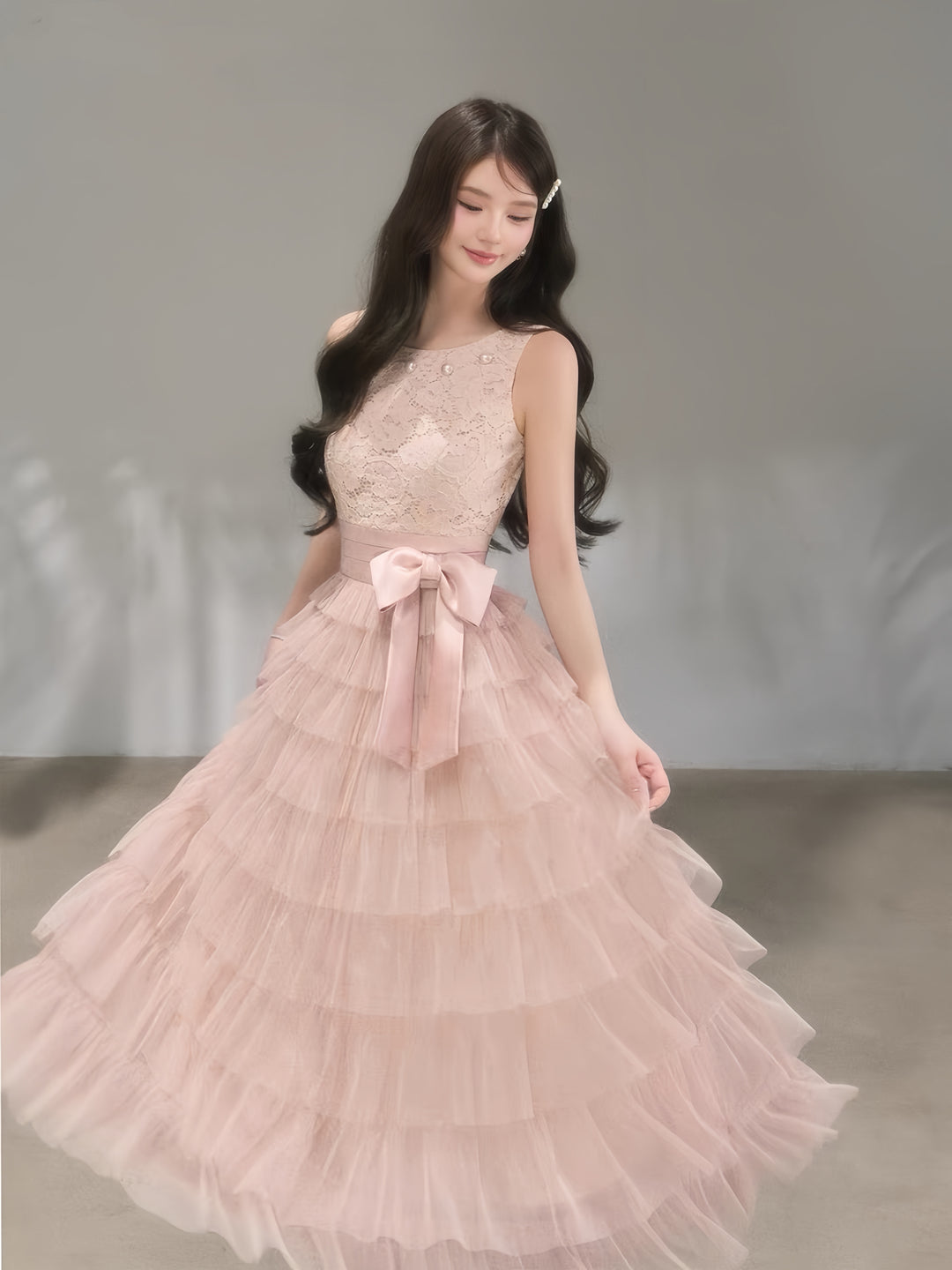 【dress】ティアードロングワンピース　K0620