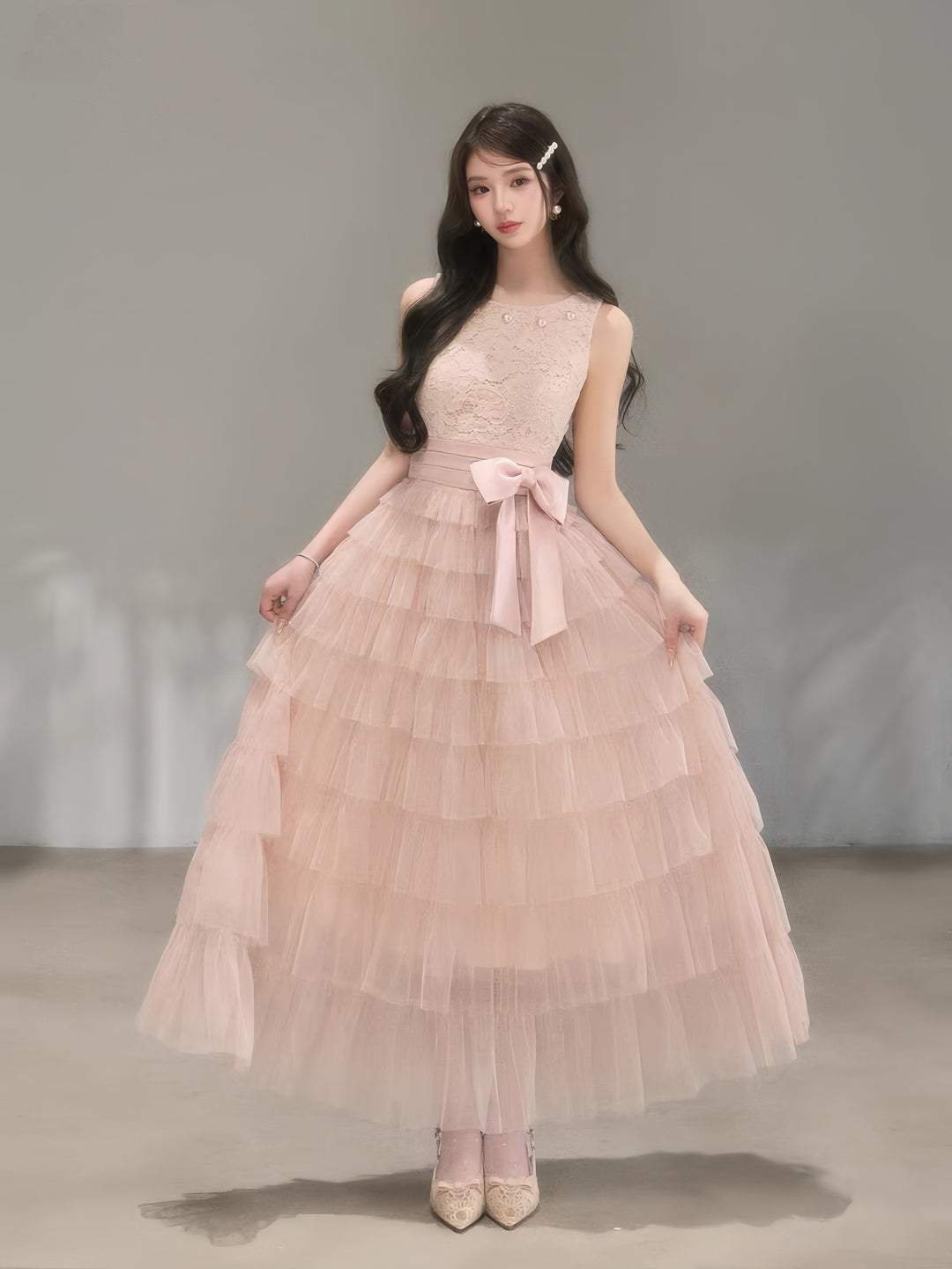 【dress】ティアードロングワンピース　K0620