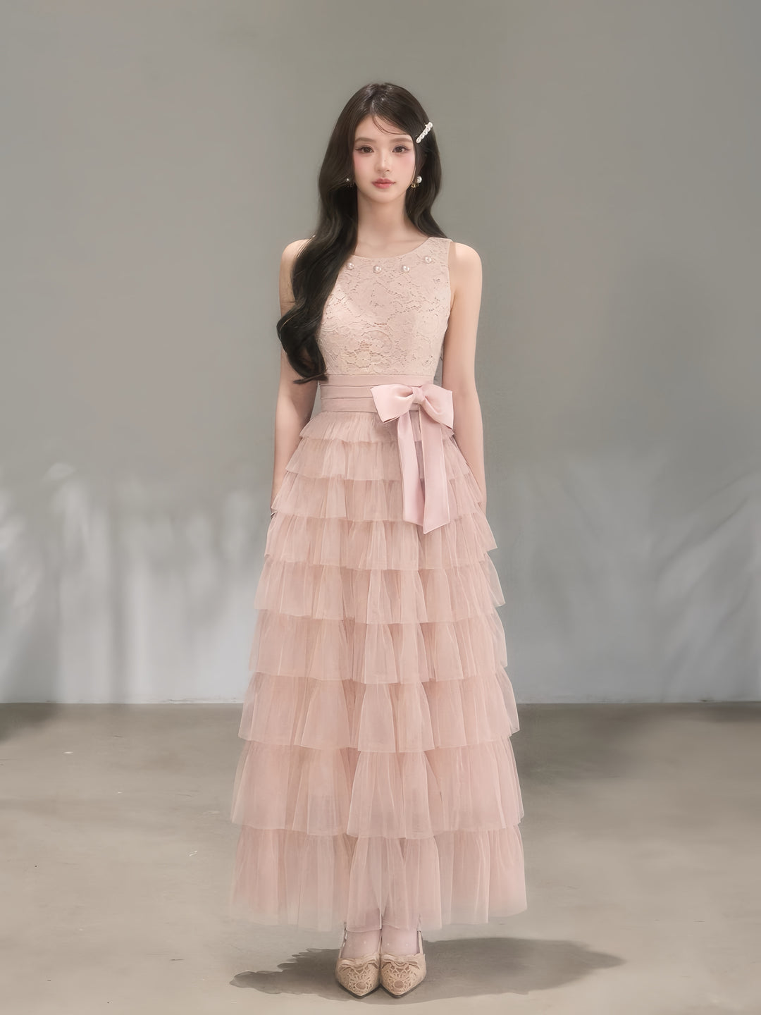 【dress】ティアードロングワンピース　K0620