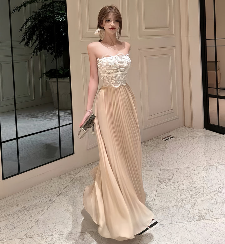 【dress】レースドッキングドレス Q7906