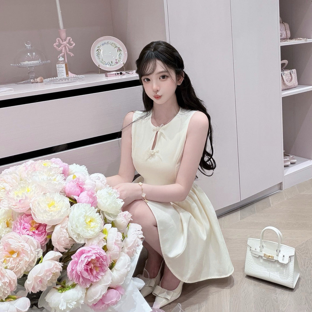 【dress】リボンフレアミニワンピース  N3721