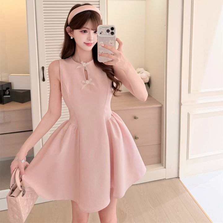 【dress】リボンフレアミニワンピース  N3721