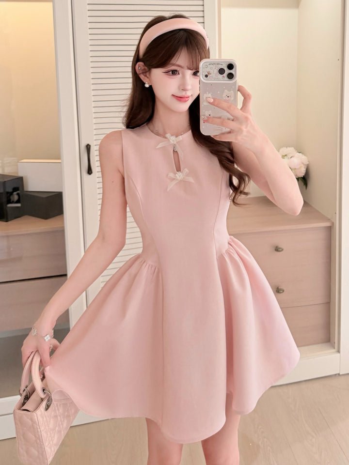 【dress】リボンフレアミニワンピース  N3721
