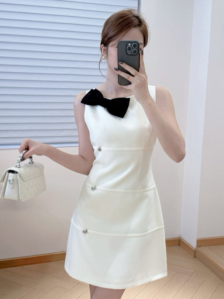 【dress】リボンAラインミニワンピース  N3726