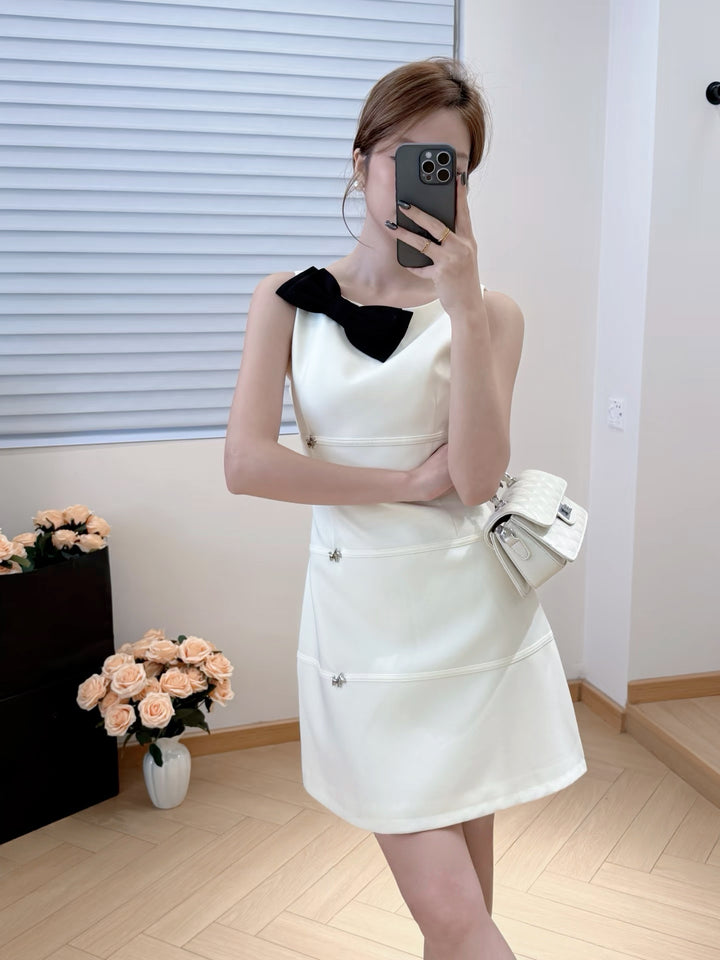 【dress】リボンAラインミニワンピース  N3726