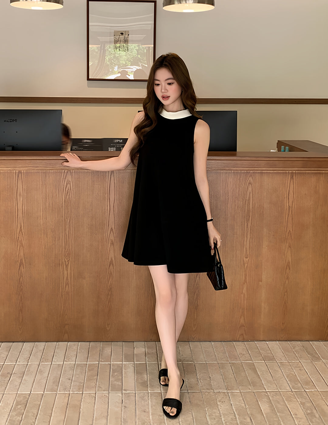 【dress】ノースリーブミニワンピース　K0626